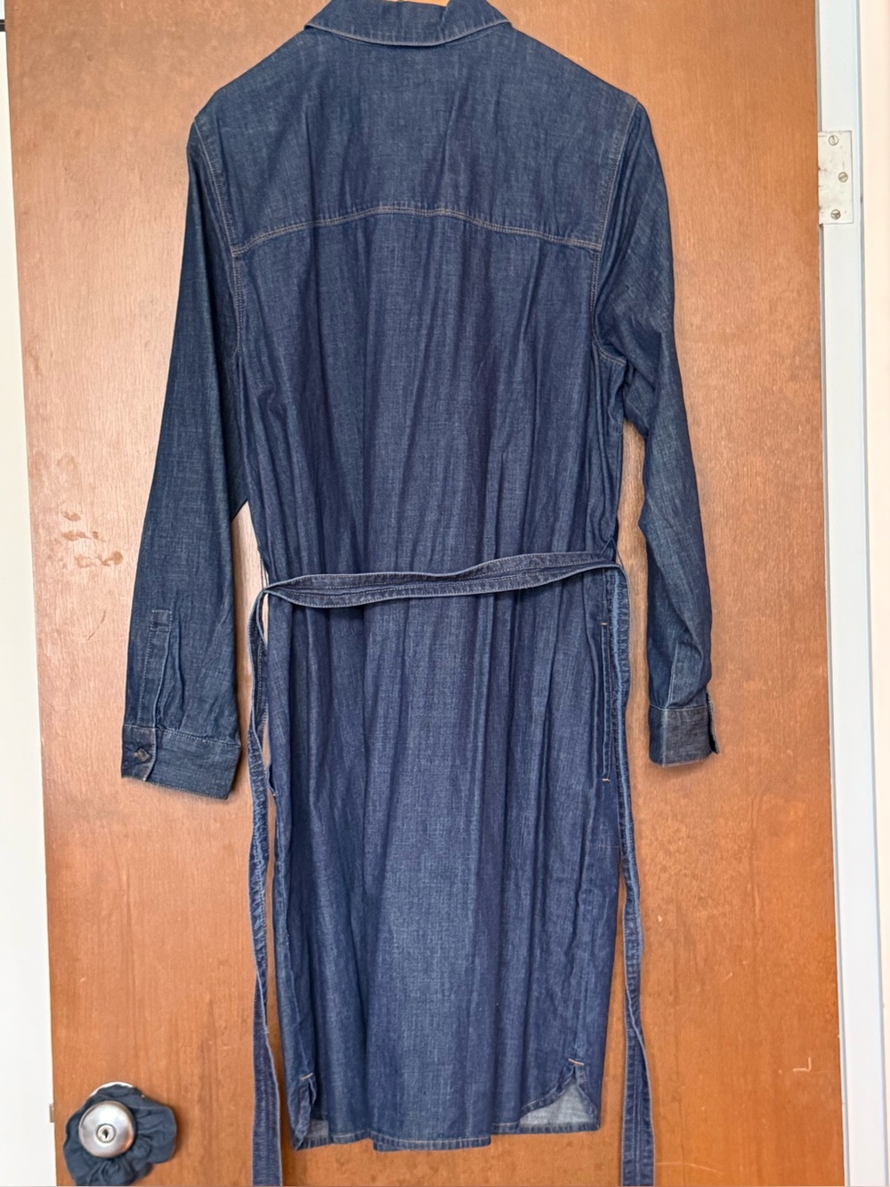 J Jill Indigo Belted Shirt dress, Large, NWT - Picture 5 of 16